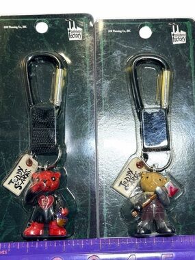 Set of 2 NEW Teddy Scares Key Chains - Edwin Morose & Redmond Gore